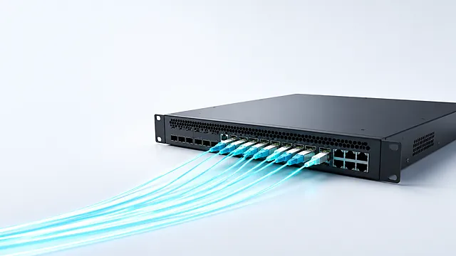 Conectividad de red por fibra de servidor dedicado